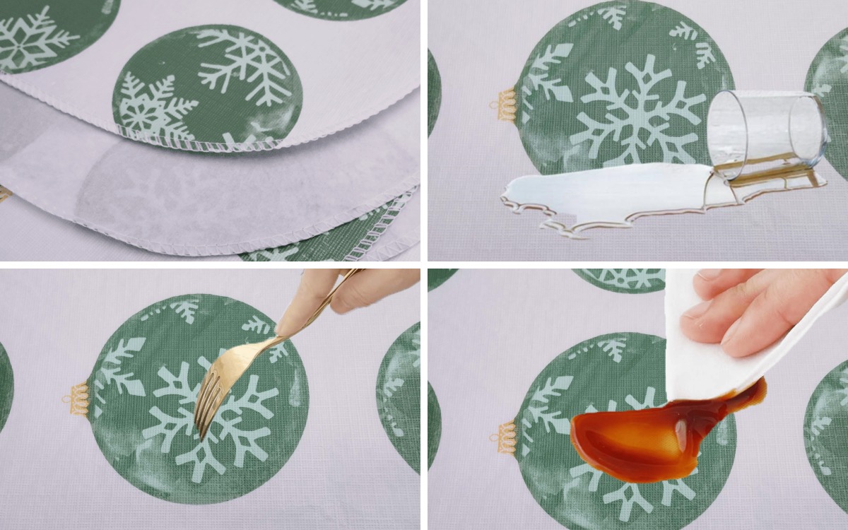 Green Flannel Tablecloth Green Flannel Tablecloth
