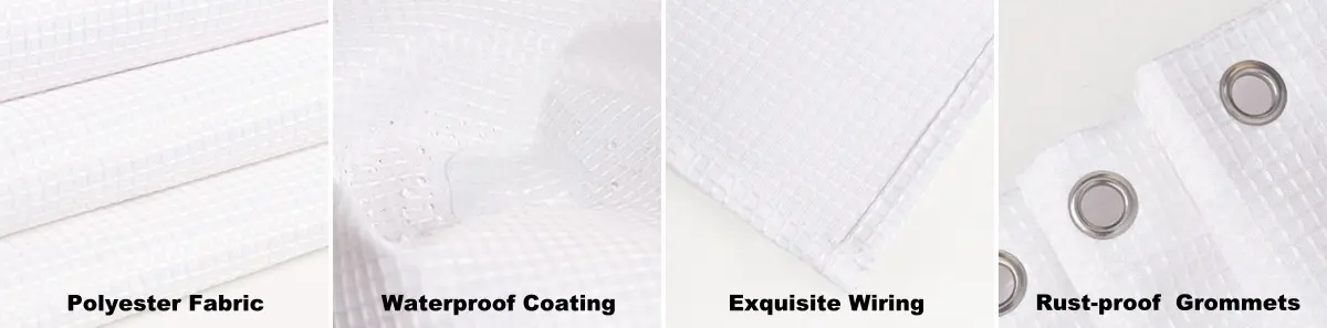 Beyaz Waffle Kumaş Duş Perdesi Beyaz Waffle Kumaş Duş Perdesi