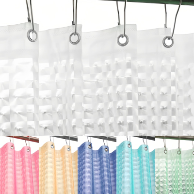 3D Clear Cat Eye PEVA Shower Curtain