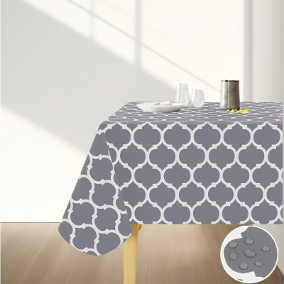Flannel Backed Table Protector Grey