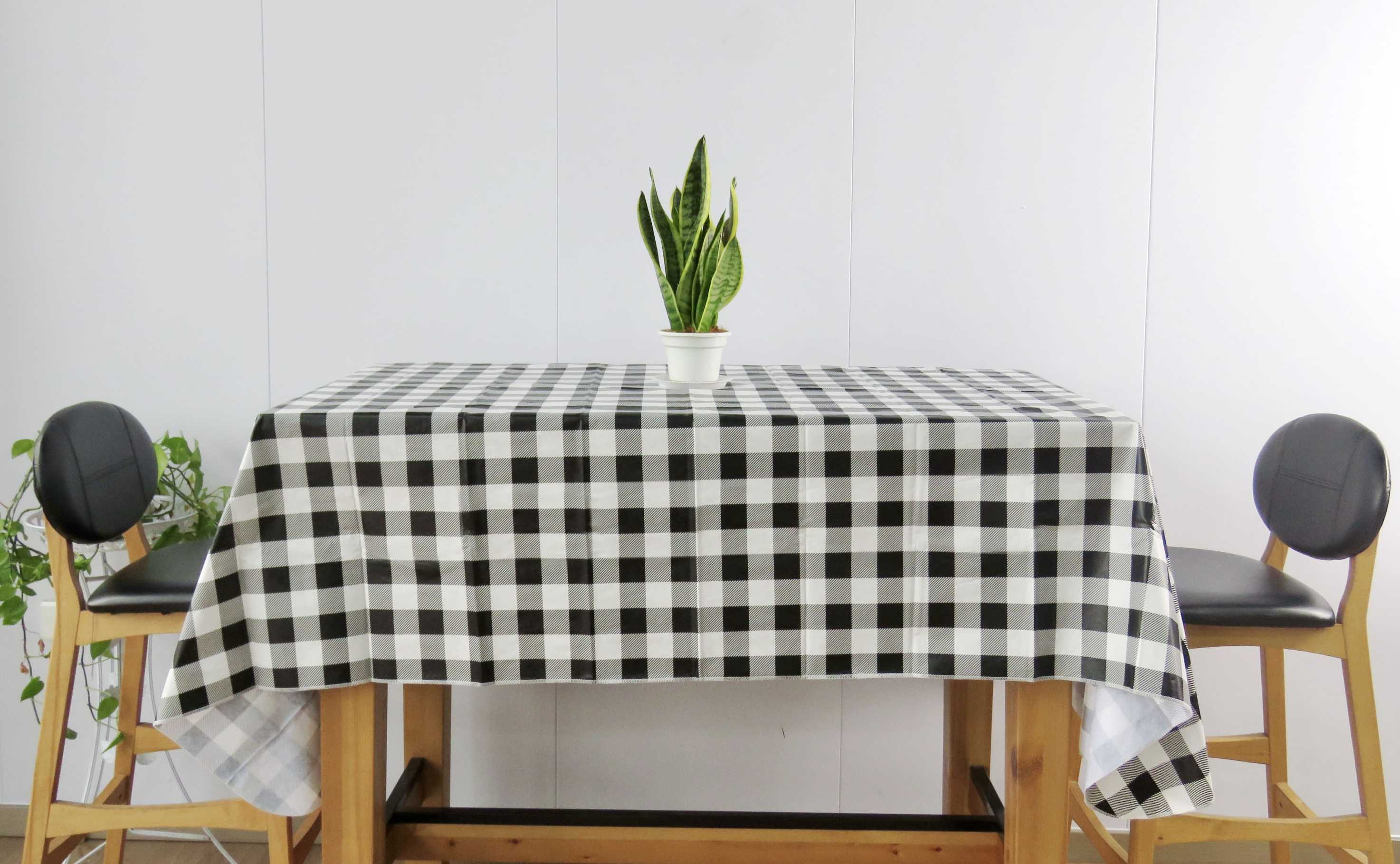 Check Vinyl Tablecloth Check Vinyl Tablecloth