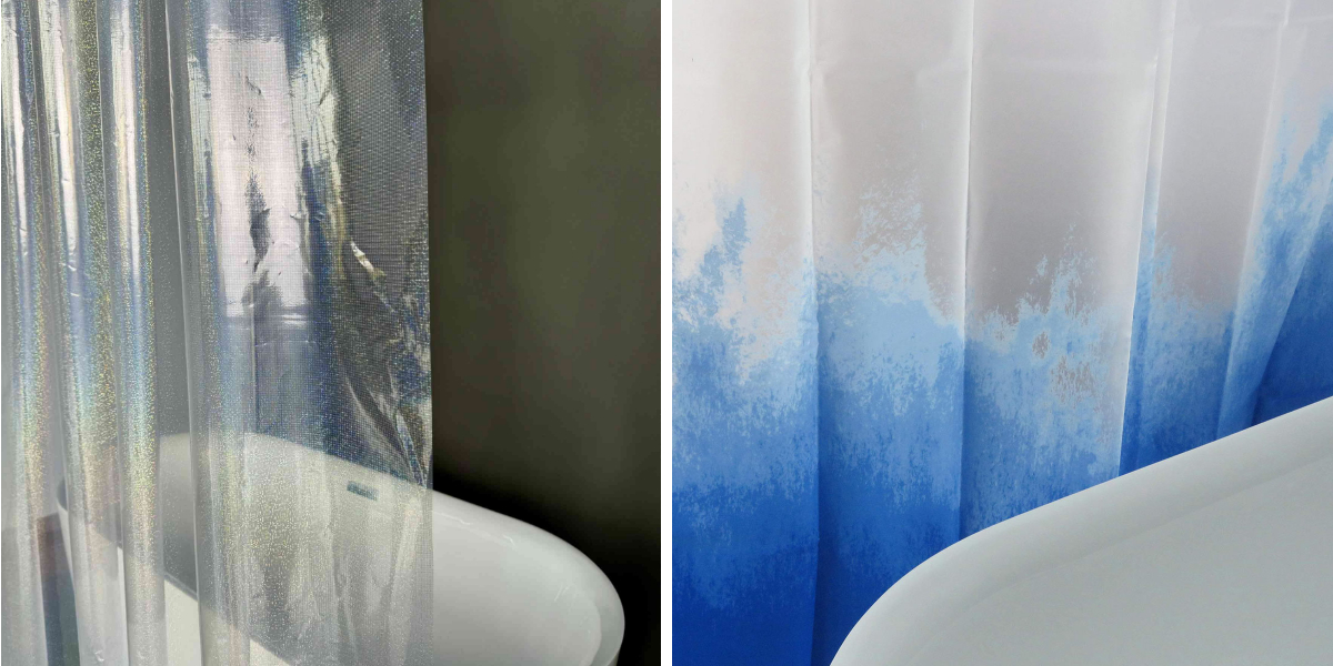 Litet badrum? Prova dessa konstfulla duschdraperier för en större visuell effekt