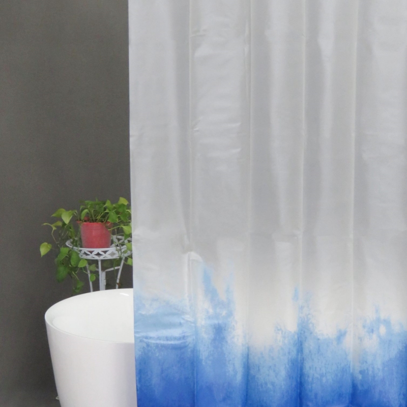 Blue Shower Curtain Liner