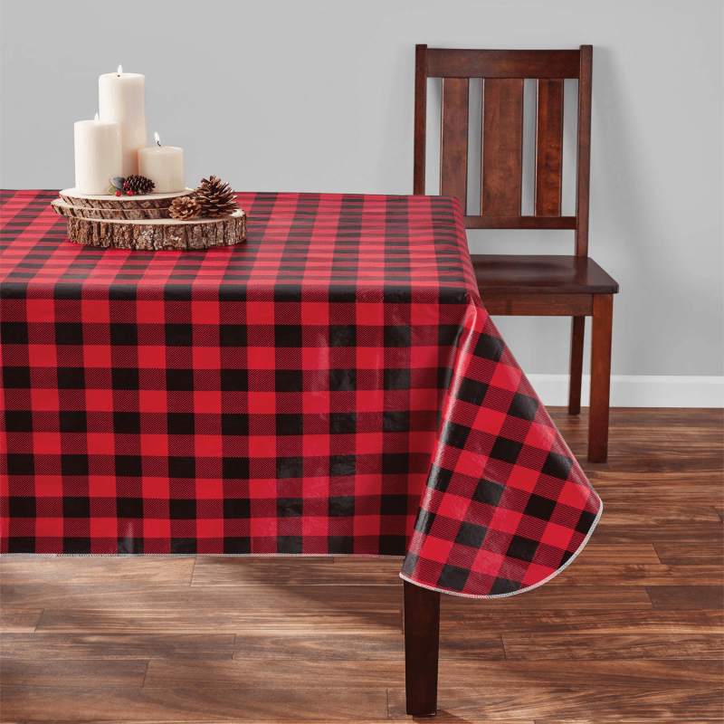Waterproof Flannel Backed Vinyl Tablecloth