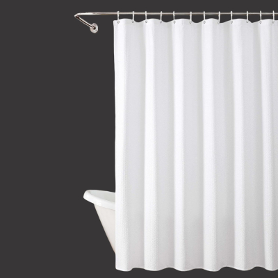 Quick Dry Embossed Textured Fabric Shower Curtain