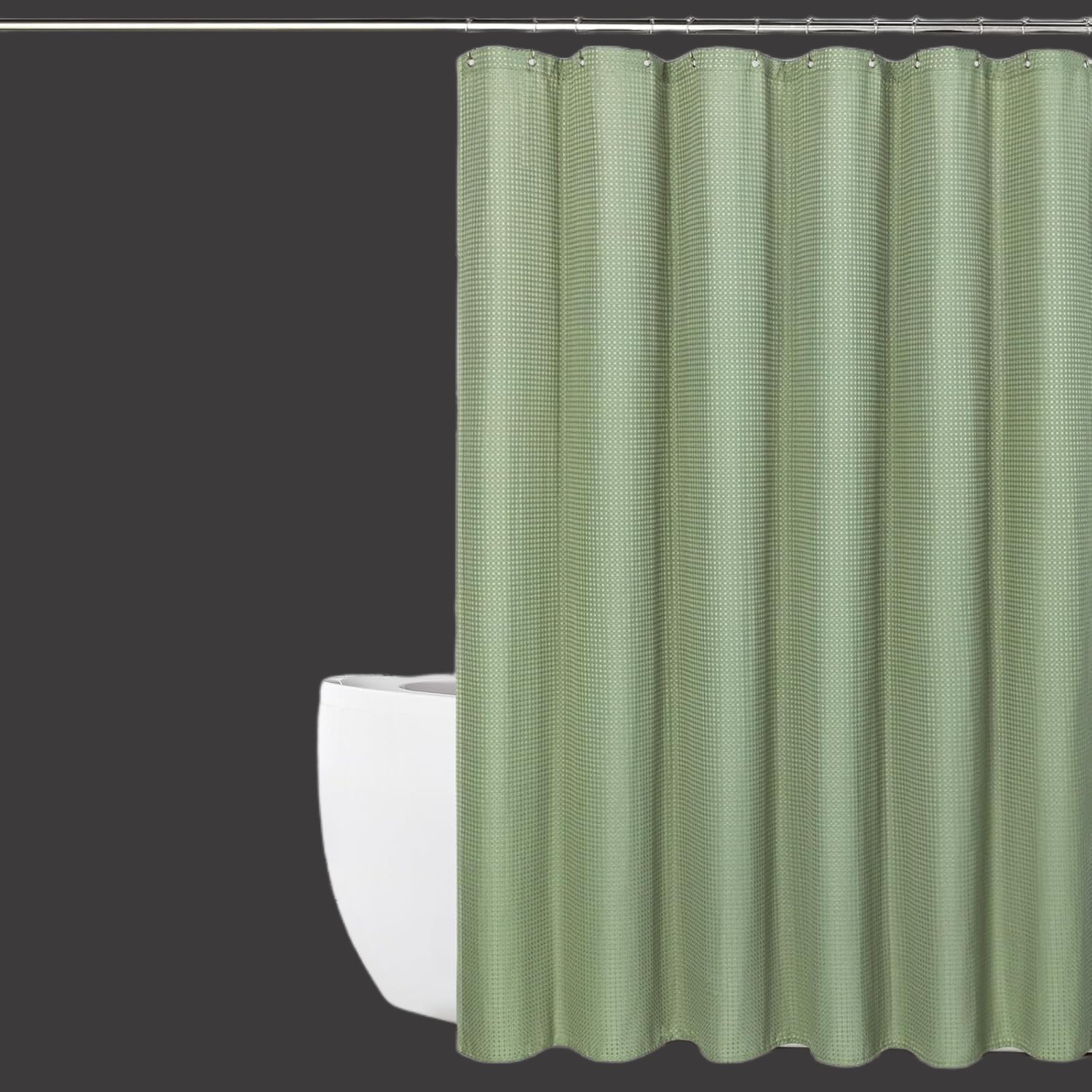 Waffle Fabric Shower Curtain Liner