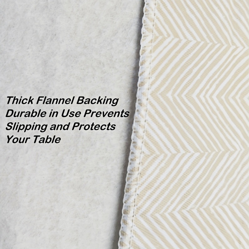 Beige Flannel Tablecloth