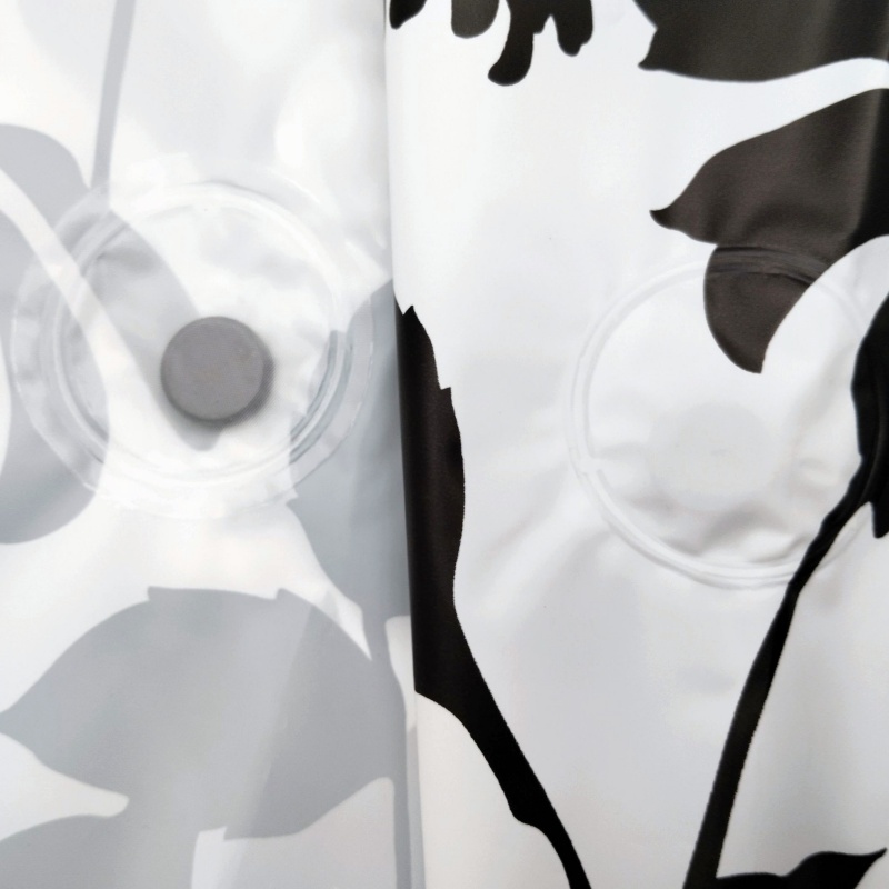 Rideau de douche floral noir