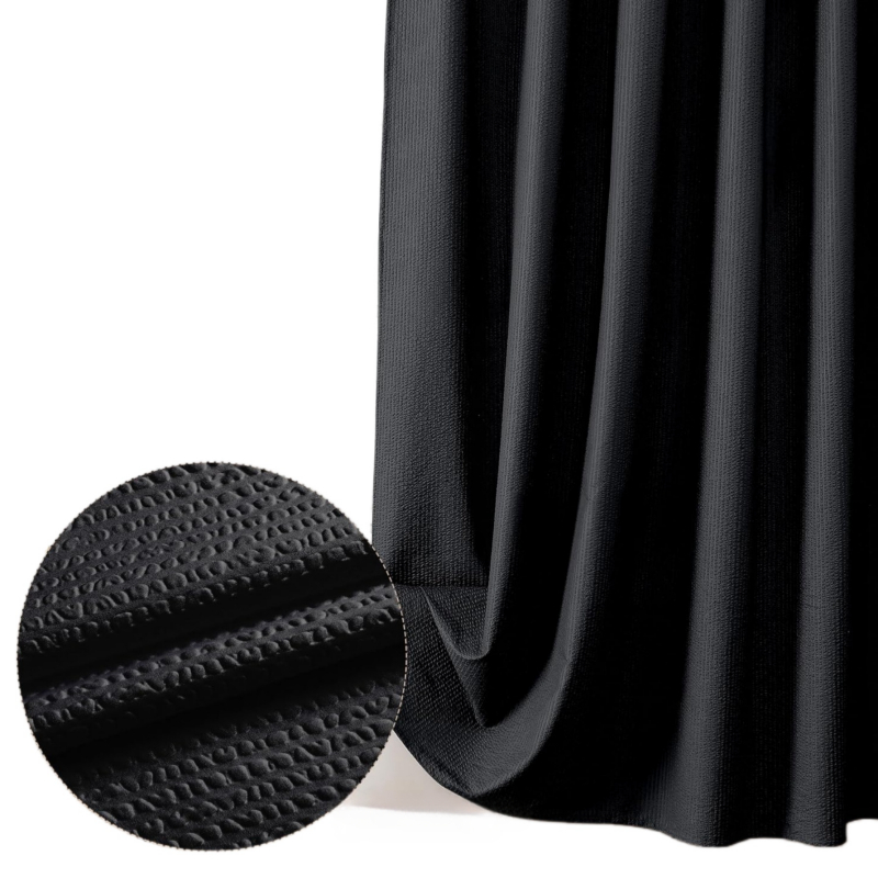 3D Embossed Fabric Shower Curtain