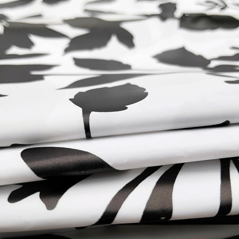 Rideau de douche floral noir