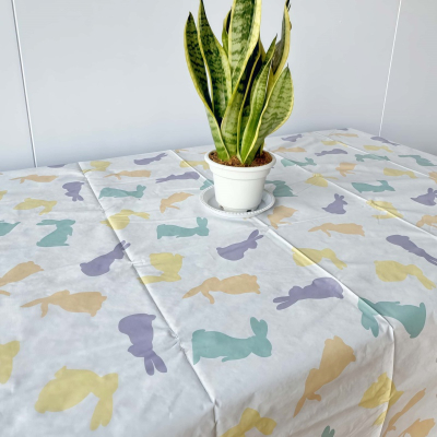 Cartoon Rabbit Table Cloth