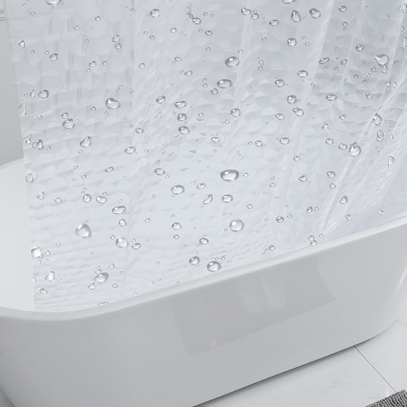 EVA Clear 3D Water Cube Shower Liners