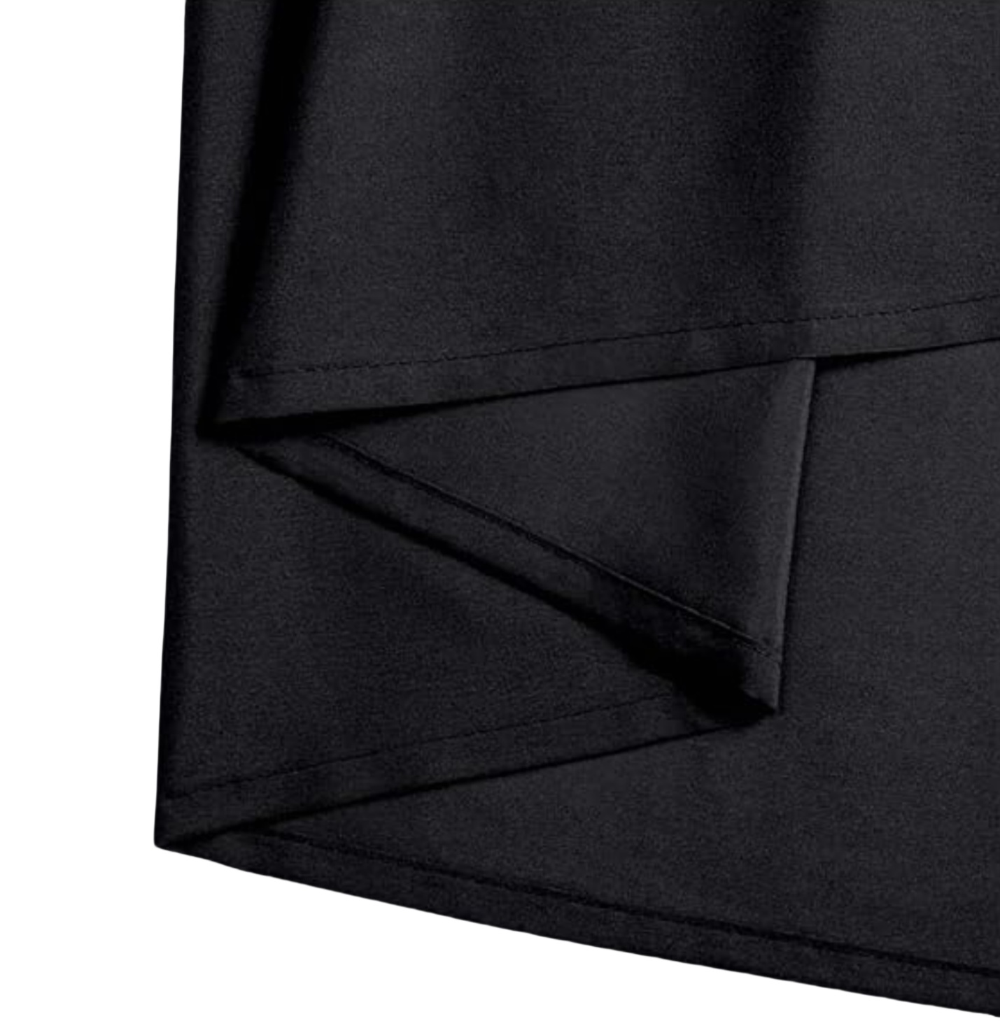 Black Fabric Shower Curtain