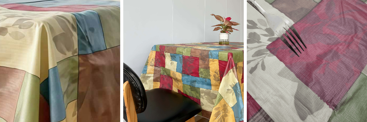 Multicolor Plastic Tablecloth  Multicolor Plastic Tablecloth