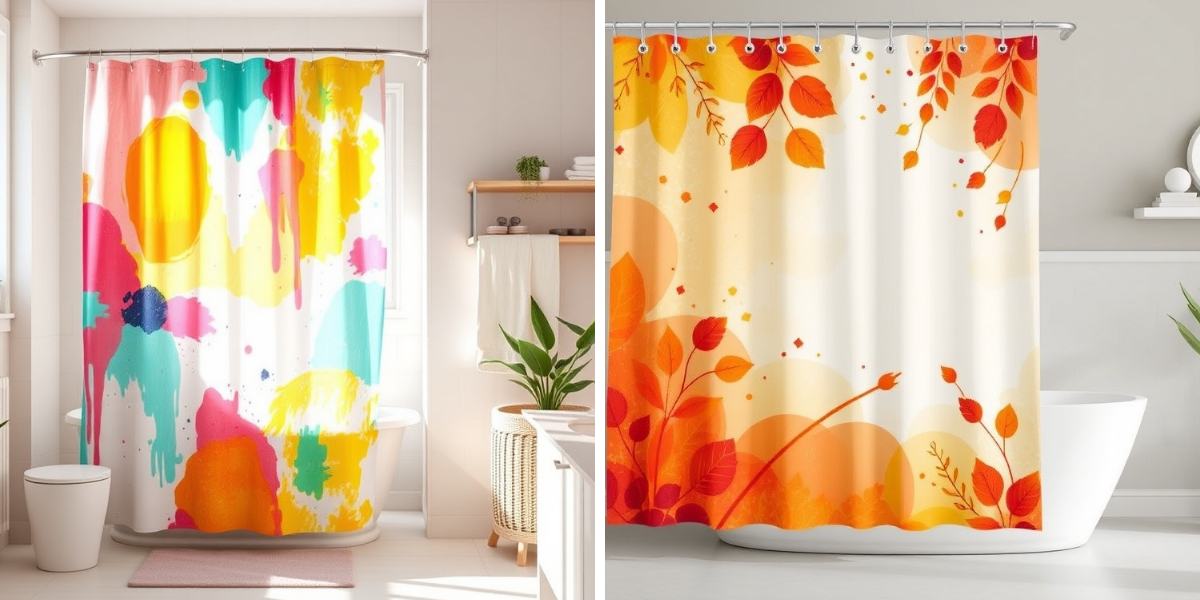 How to Use an Abstract Shower Curtain as a Focal Point in Bathroom Design