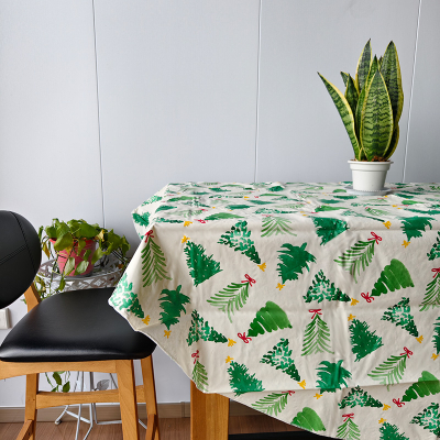 Vinyl Christmas Tree Tablecloth