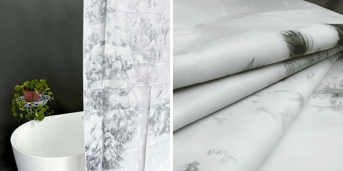 Winter-Themed Fabric vs. PEVA Shower Curtains: Which Is Better?