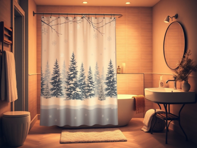 Rideaux de douche en tissu à motifs hivernaux ou en PEVA : lequel est le meilleur ?