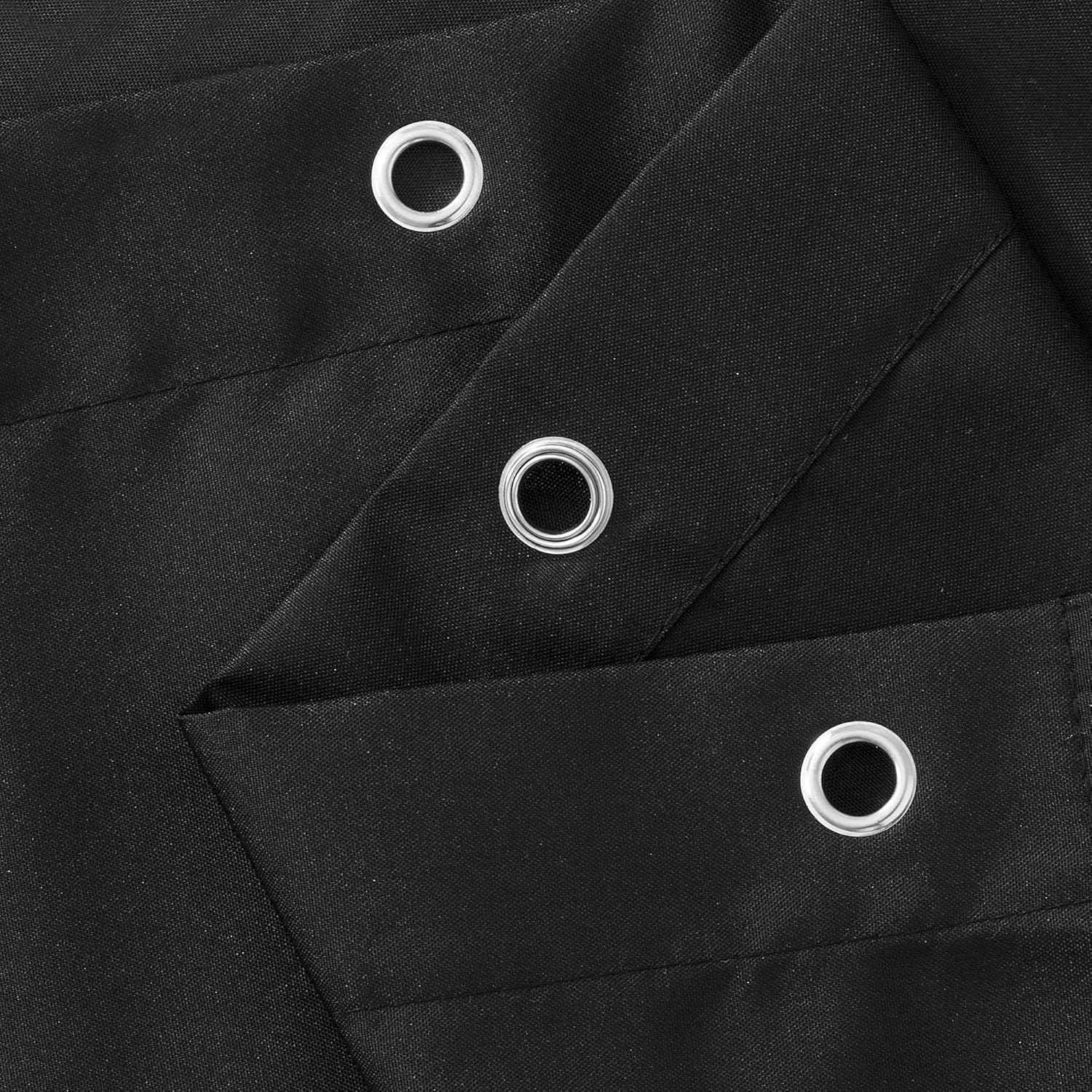 Waschbare Duschvorhangeinlage Schwarz