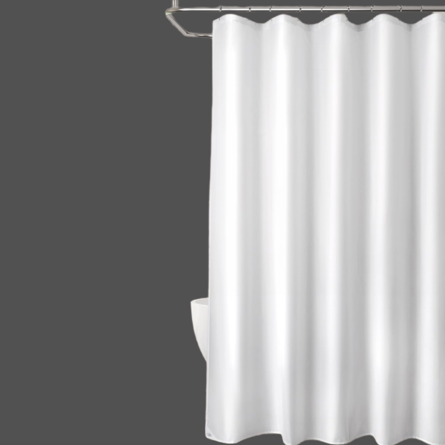 Fabric Shower Liner White