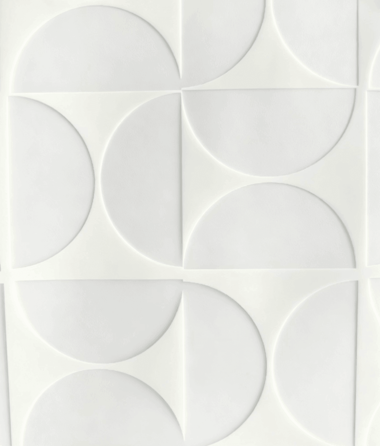 Geometric Semi-Circle PEVA Shower Curtain