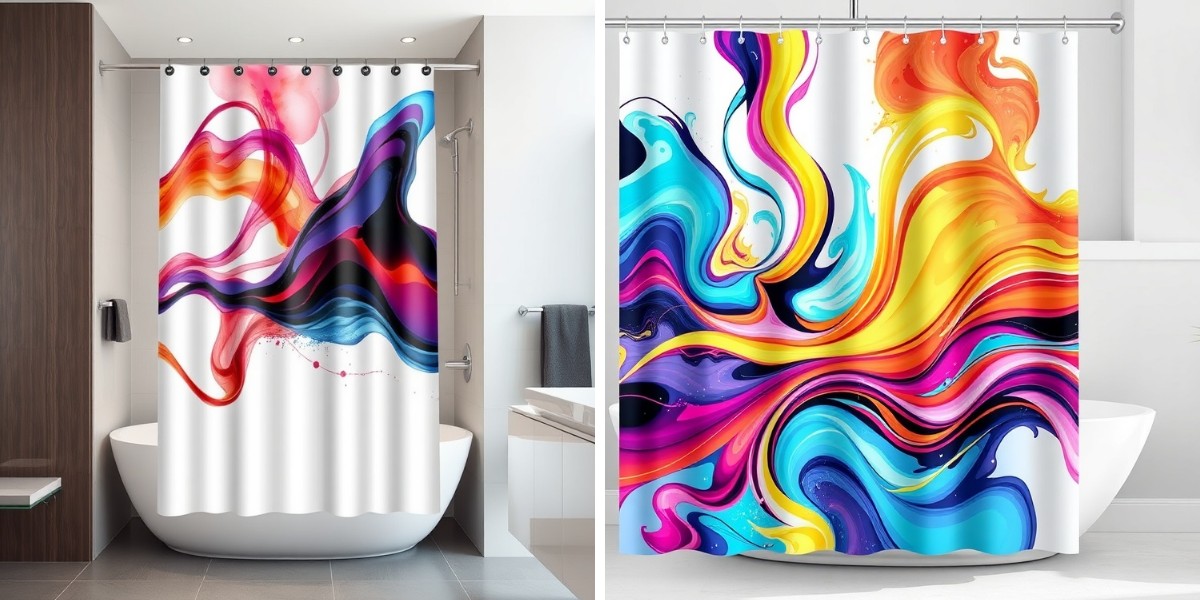 How to Use an Abstract Shower Curtain as a Focal Point in Bathroom Design
