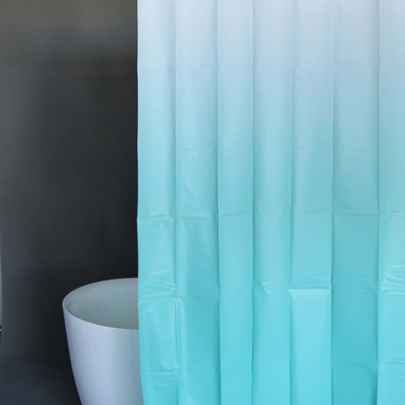 Green PEVA Shower Curtain