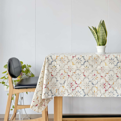 PEVA Beige Tablecloth