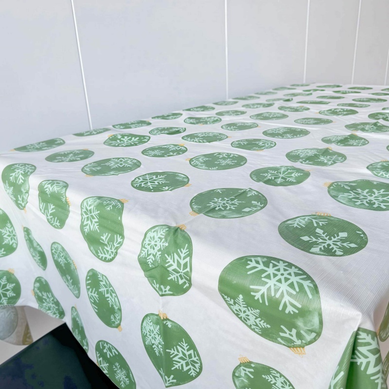 Christmas Ball Vinyl Tablecloth
