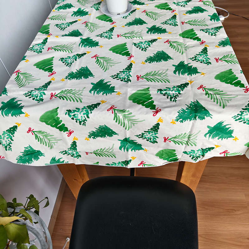Vinyl Christmas Tree Tablecloth