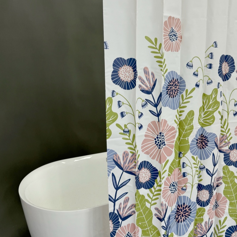 Floral Bathroom Curtains