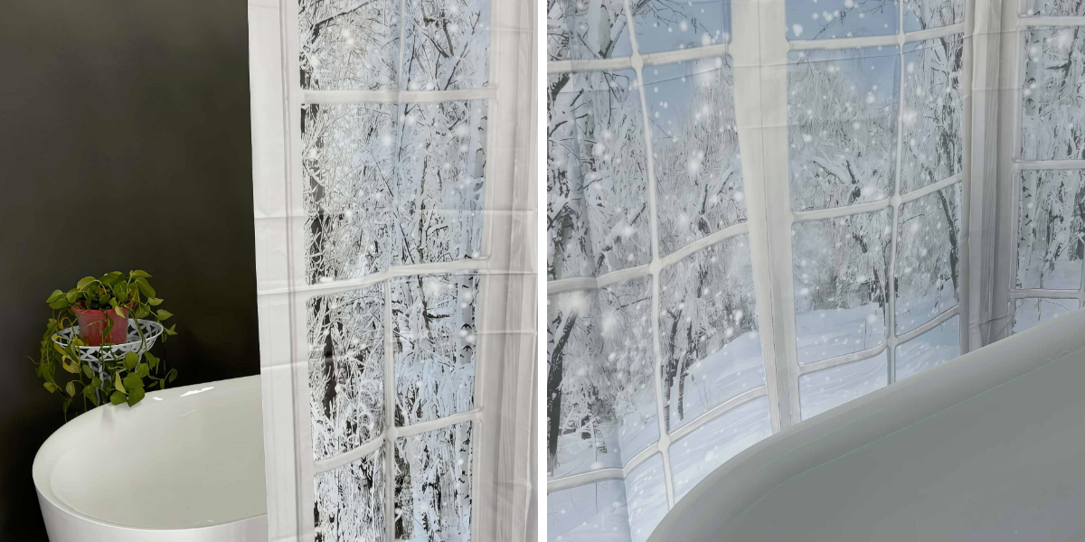 Winter-Themed Fabric vs. PEVA Shower Curtains: Which Is Better?