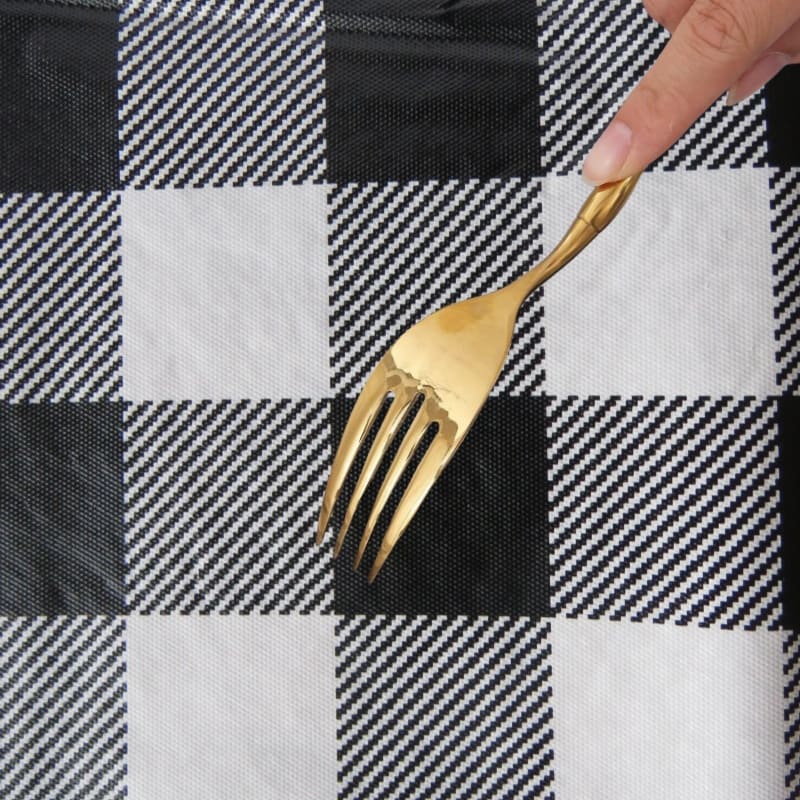 Check Vinyl Tablecloth