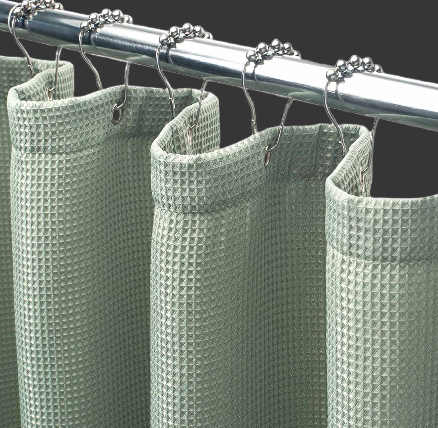 Waffle Fabric Shower Curtain Liner