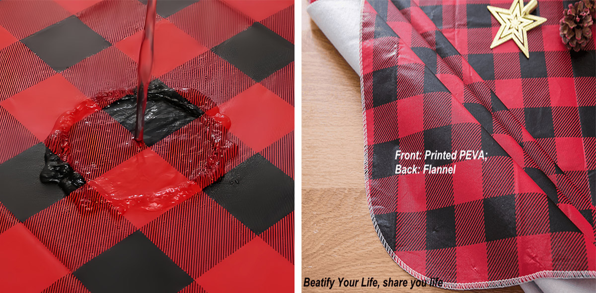 Waterproof Flannel Backed Vinyl Tablecloth Waterproof Flannel Backed Vinyl Tablecloth