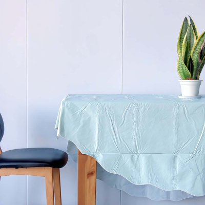 Blue Plastic Tablecloth