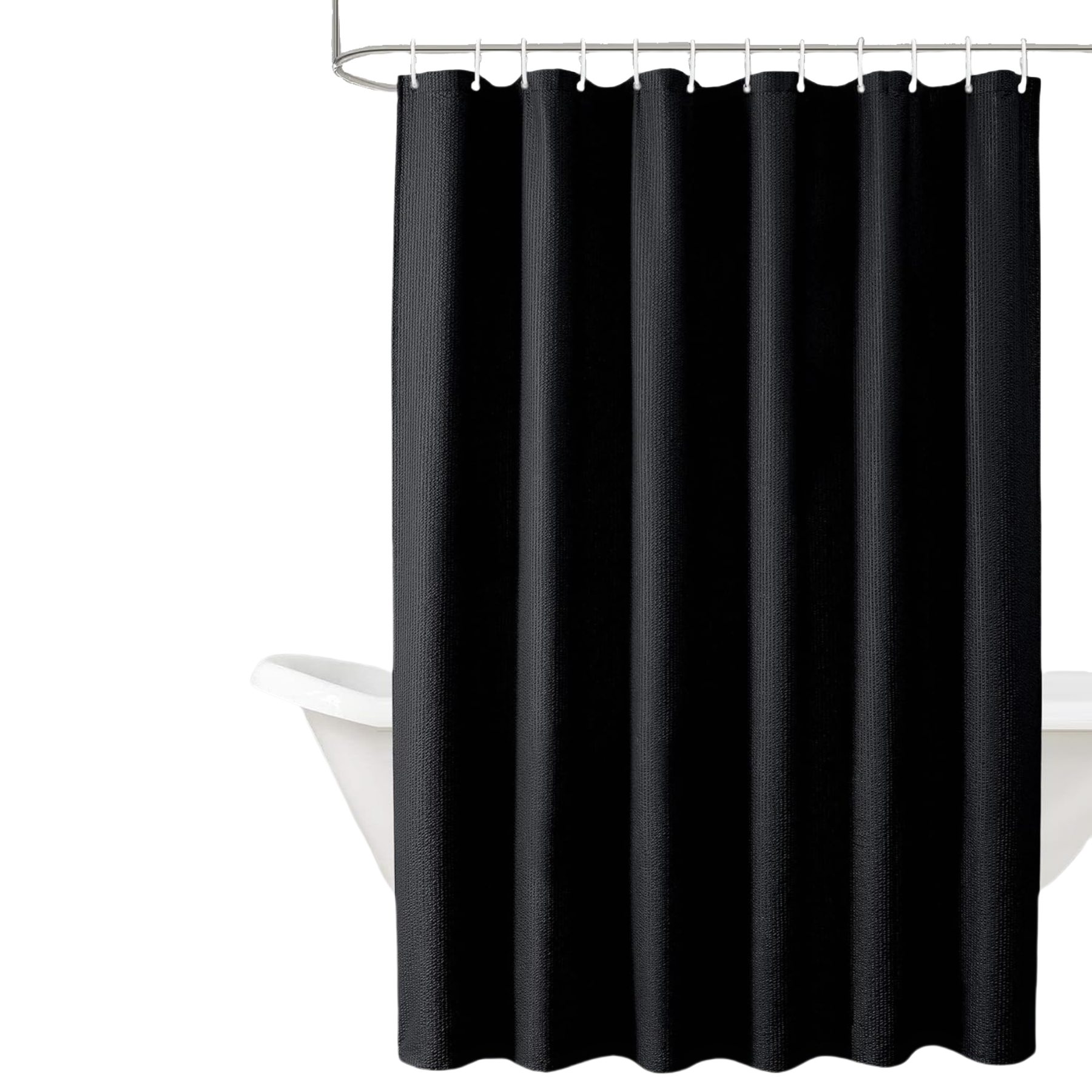 3D Embossed Fabric Shower Curtain