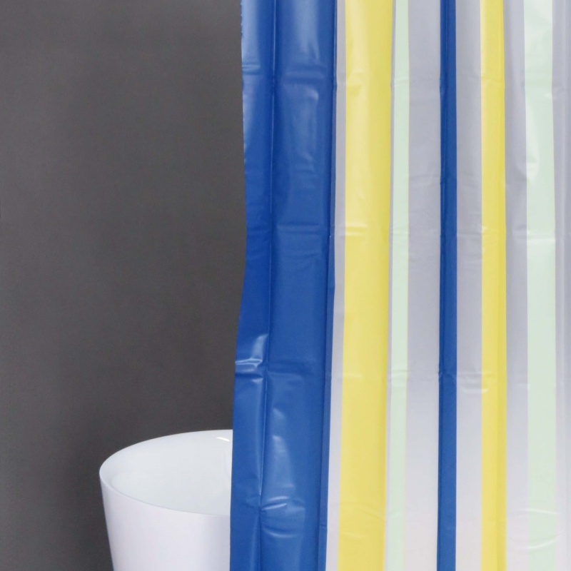 PEVA Striped Shower Curtain