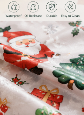 Nappe de Noël en PVC et flanelle pour la maison pendant les fêtes