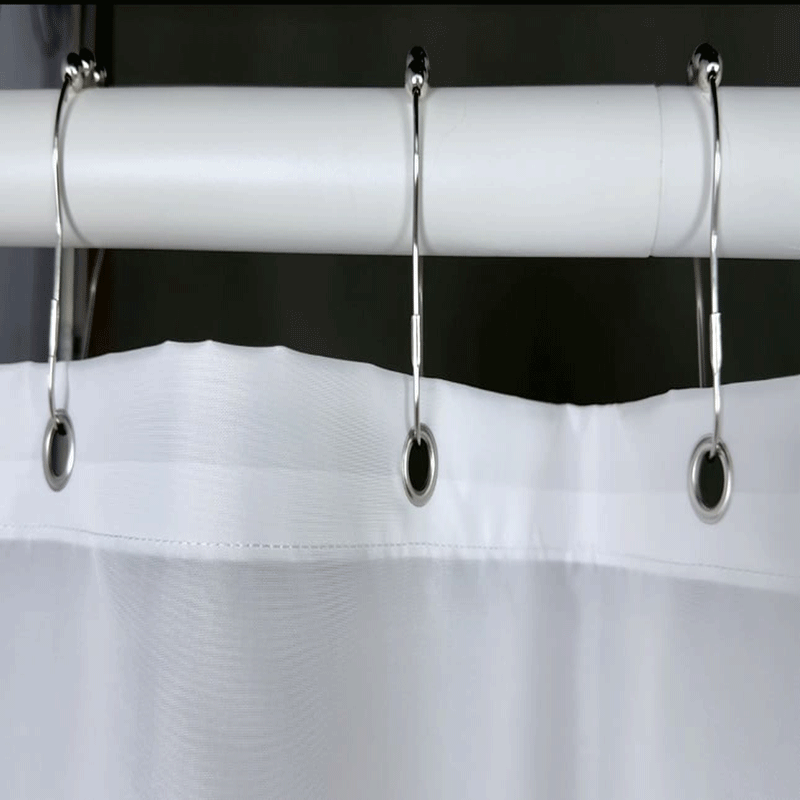 White Polyester Shower Curtain Liner
