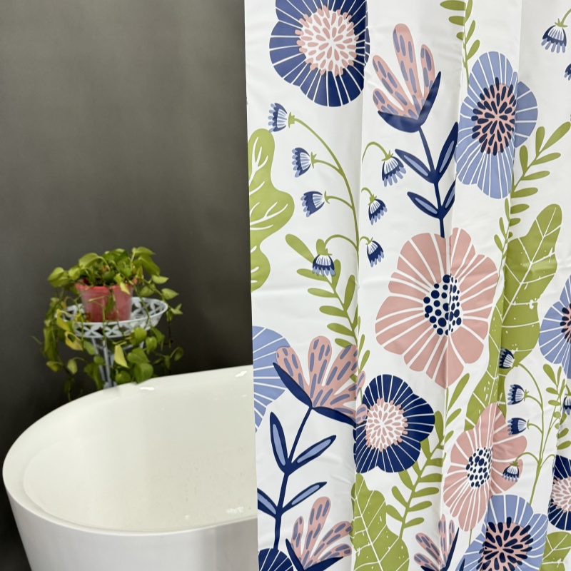 Floral Bathroom Curtains