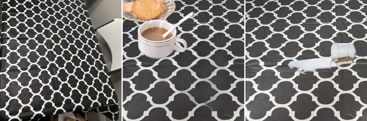 Round Plastic Tablecloths with Flannel Backing Round Plastic Tablecloths with Flannel Backing