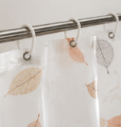 Rideau de douche en PEVA à motif de feuilles d'automne