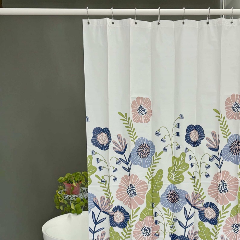 Shower Curtain with Flowers