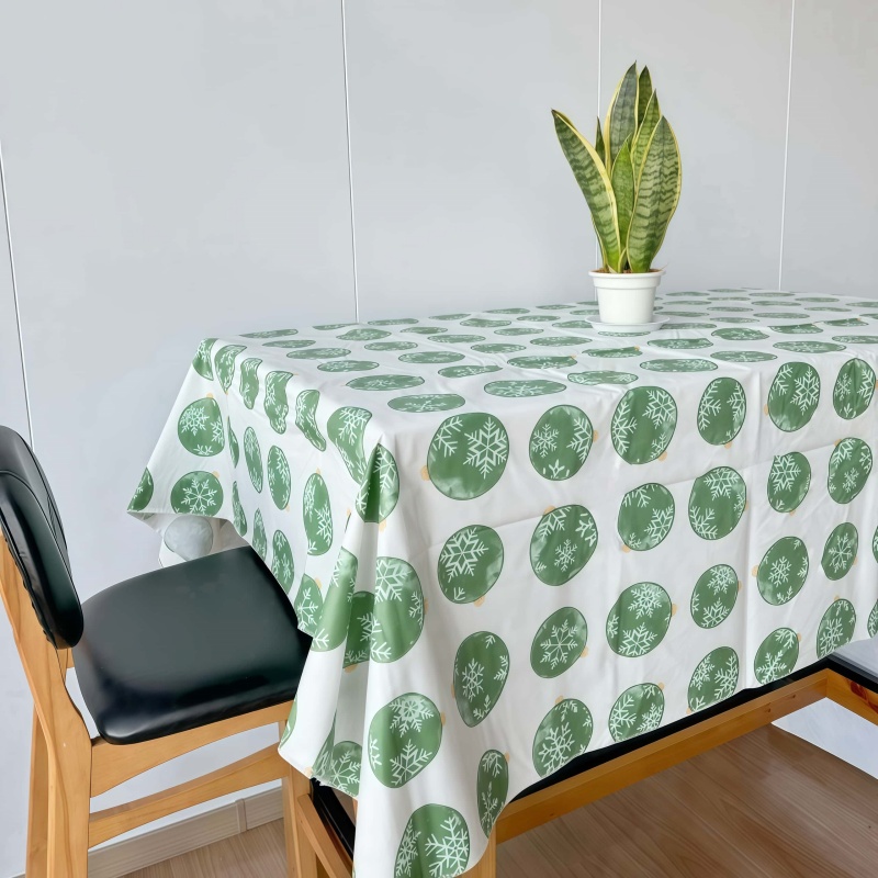 Christmas Ball Vinyl Tablecloth