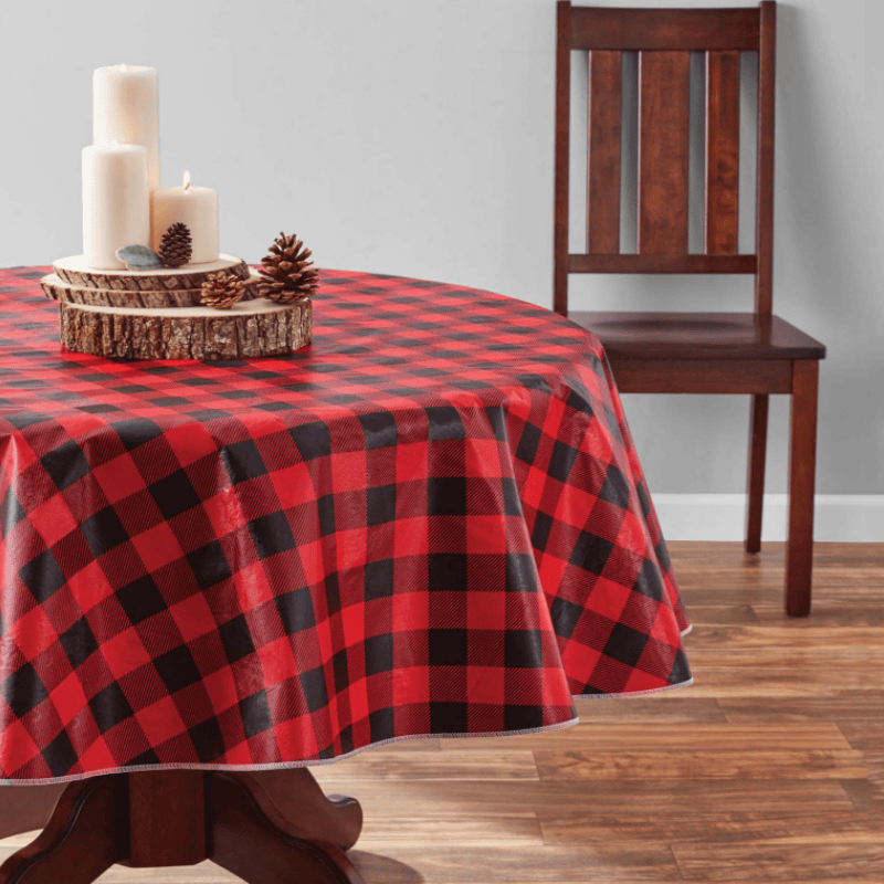 Waterproof Flannel Backed Vinyl Tablecloth