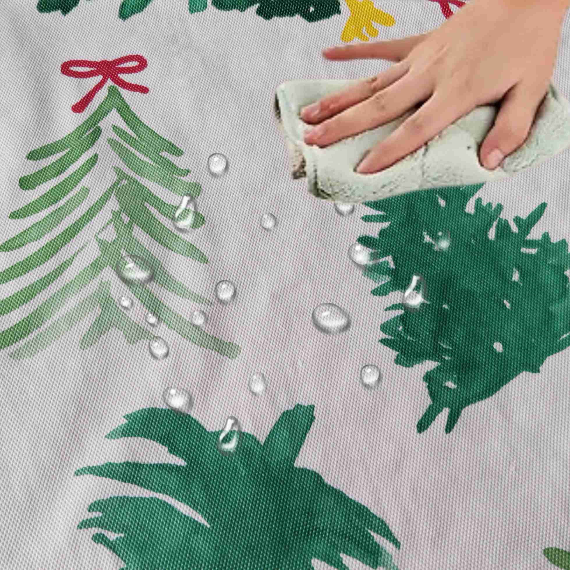 Vinyl Christmas Tree Tablecloth