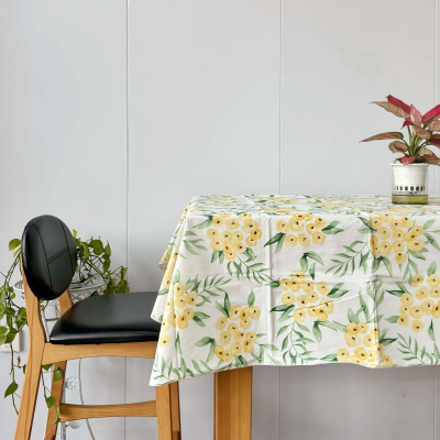 Vinyl Yellow Tablecloth