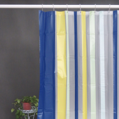 PEVA Striped Shower Curtain