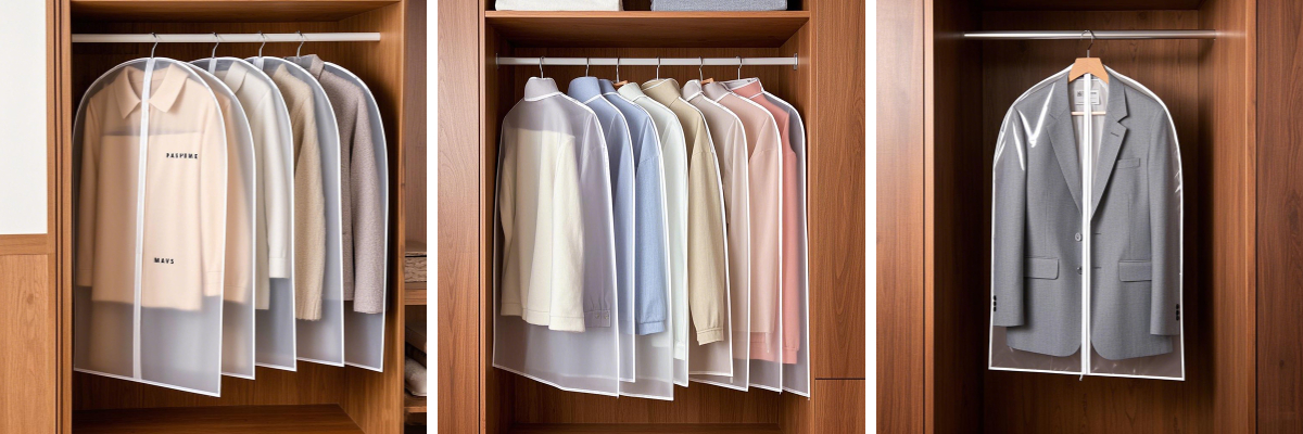 Sacco antipolvere in PVC con cerniera